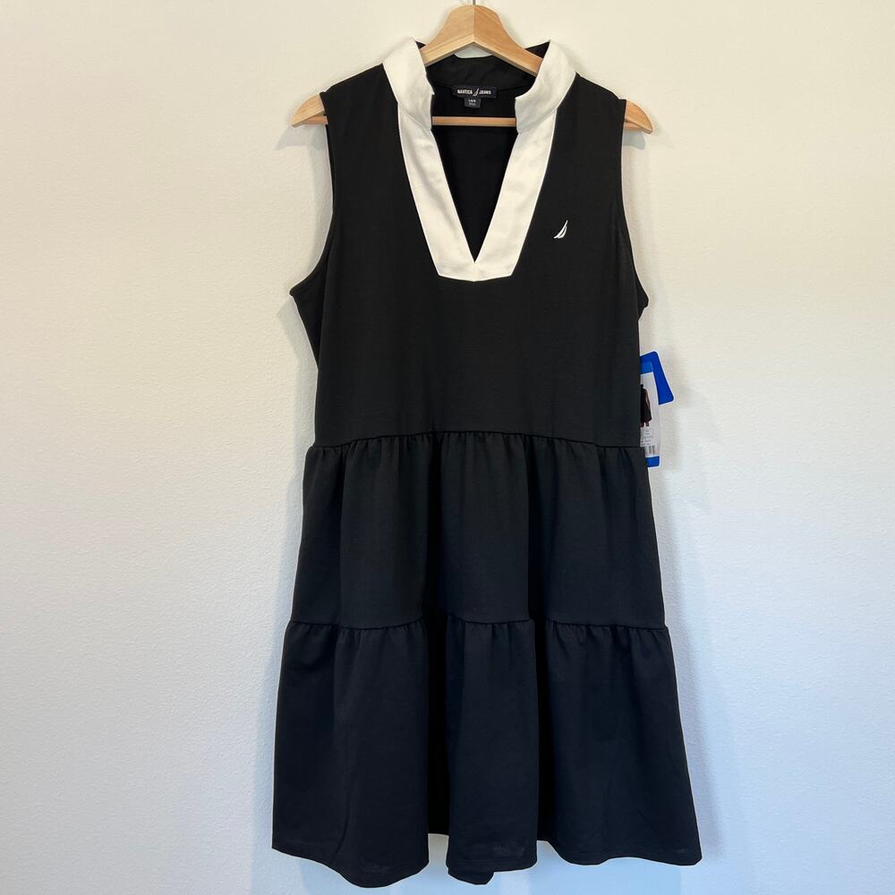 Nautica Jeans Tank Dress Black Women's L‎ - NWT